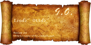 Izsó Ottó névjegykártya